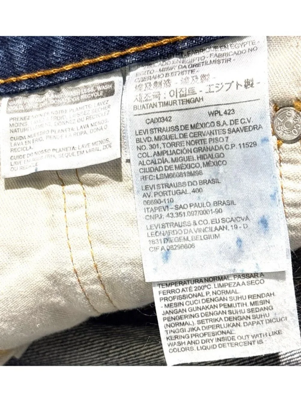 Levis 505 Regular Fit Mens Jeans Size 30x34 Medium Wash Cotton Denim With Tags